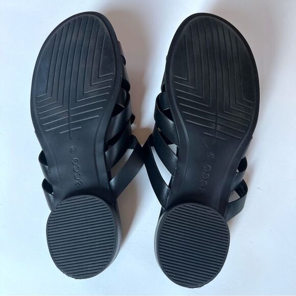 ECCO Designer Slide ii Supple Leather Black Crisscross Slide Sandals SZ 8 - Picture 15 of 15